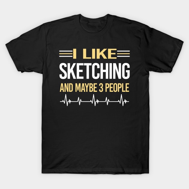 3 People Sketching T-Shirt by symptomovertake